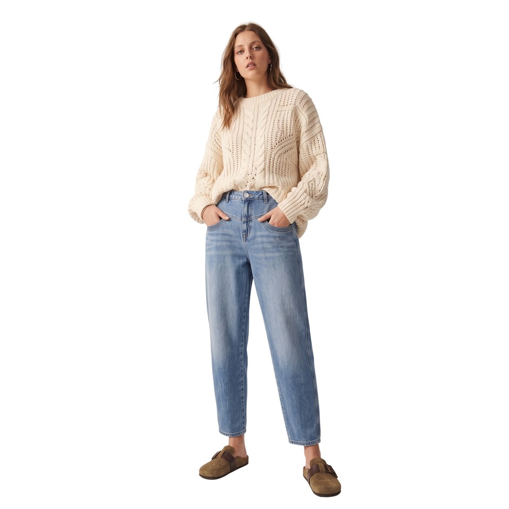 BA&SH Sophia Lady Jeans Mom Balloon US 8 Retro Designer Denim Minimalist $245